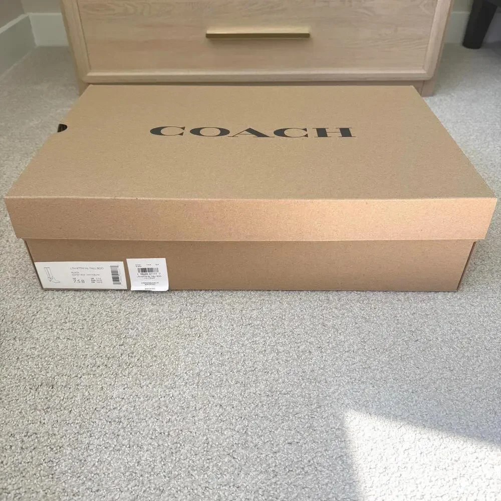 Coach Large Logo Shoe Box with Coach Tissue Paper — Box Only